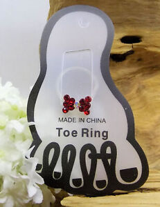 Bowtie Toe Ring On A Stretch Illusion Band Your Choice In Color Of Crystals