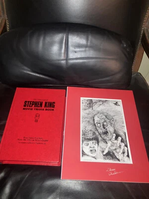 THE ILLUSTRATED STEPHEN KING MOVIE TRIVIA BOOK Lettered Glenn Chadbourne New Art - Image 1 of 4