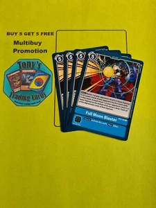 4 X Full Moon Blaster - BT4-103 - Azul - Raro - Gran Leyenda - Digimon CCG - Imagen 1 de 1