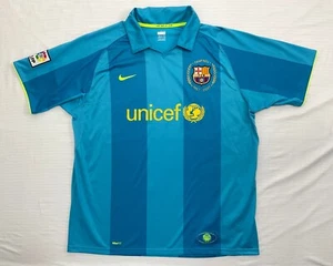 Maglia calcio Nike FC Barcelona 2007 2008 away turchese taglia XXL - Foto 1 di 22