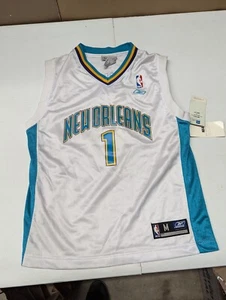 BARON DAVIS NEW ORLEANS WHITE HORNETS REEBOK Youth Medium New - Picture 1 of 7