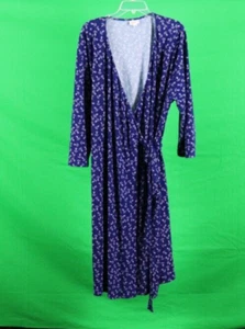 LulaRoe Wrap Dress Michelle royal blue with White Anchors size 3x (d555) - Picture 1 of 3