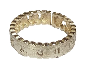 Anillo plata de ley 925 caracteres indios mate free size hecho a mano  - Imagen 1 de 10