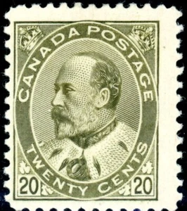 Canada Stamp #94 - Edward VII (1904) 20¢ F-MH - Picture 1 of 1