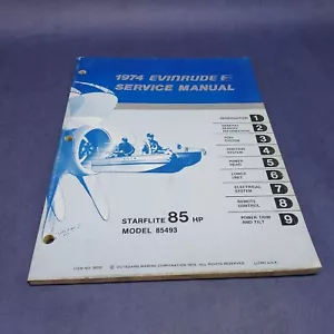 1974 Evinrude 5020 Service Manual Starflite 85 HP Model 85493 OMC - Picture 1 of 4