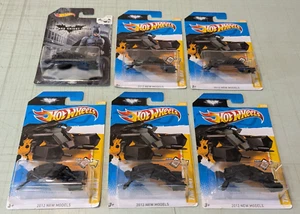 Lotto 6 Hot Wheels Batman Il Pipistrello NUOVI Nero - Foto 1 di 6