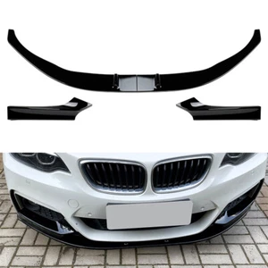 Front Bumper Spoiler Lip+Side Cover Trim Fit BMW 2 Series F22 F23 M Sport 14-22 - Picture 1 of 8