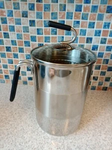 KUHN RIKON SWITZERLAND BURNER POT GLASS LID STEAM BASKET BLACK HANDLES S/S 18/10 - Picture 1 of 6
