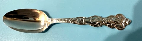 Antique Wallace Sterling Silver October Large Zodiac Hops Souvenir Spoon 27.5 gr Cover