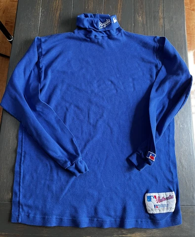 VTG Kansas City Royals Mens XL Mock neck Long Sleeve 90s Spellout MLB Cover