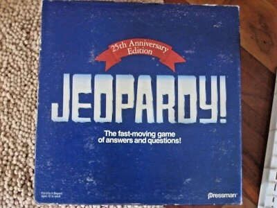 Pressman Jeopardy Board Game 25th Anniversary Edition 1990 #5456 - Image 1 of 4