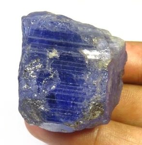 Pietra preziosa blu tanzanite taglia grande grezza 254 carati naturale africana grezza 32x31 mm F-123 - Foto 1 di 9