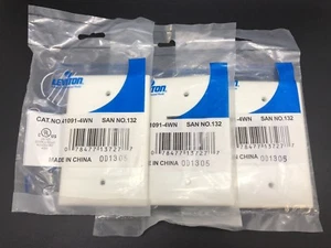 Menge 3 Leviton 41091-4WN QuickPort WEISS Wandplatte Single Gang 4-Port (RF927-4) - Bild 1 von 4