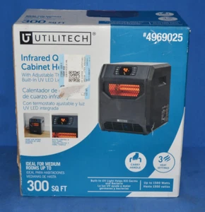Utilitech Infrared Cabinet Indoor Electric Space Heater Remote & Thermostat - Picture 1 of 3