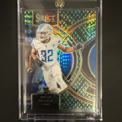 2023 Panini Select - Premier Level Brian Branch #135 Dragon Scale Prizm /70 (RC) - Image 1 of 4