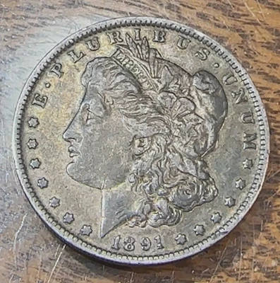 1891-O Morgan Dollar Super Original XF/AU Deep Patina CHRC - Image 1 of 2