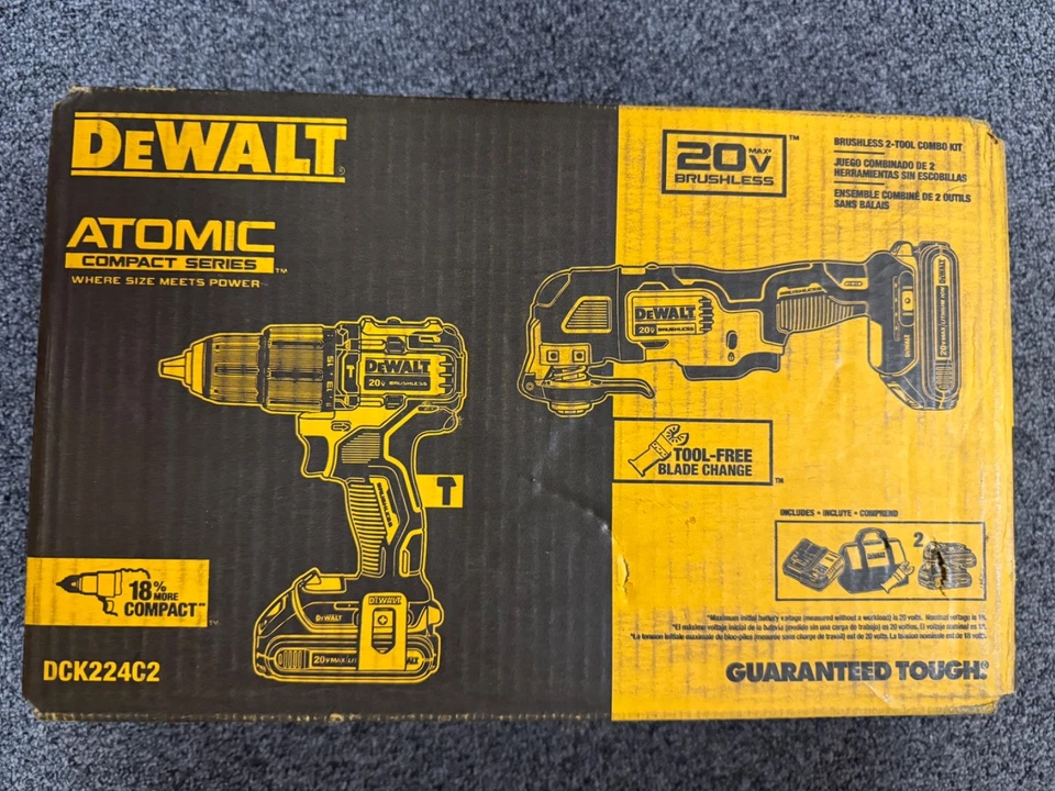 Dewalt DCK224C2 ATOMIC 20V MAX Lithium-Ion Cordless Brushless Combo Kit - Image 1 of 1