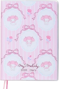 Sanrio B6 Diary Horizontal Ruled My Melody Planner Schedule Book 623245 JPN  New - Picture 1 of 7