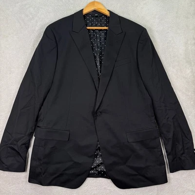 NEW BONOBOS Mens 46L Black Comero Flexo Wool Athletic Fit Tuxedo Blazer Jacket - Image 1 of 4