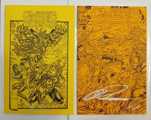 CYBERFORCE IMAGE ASHCAN (1992) SIGNED MARC SILVESTRI #1 Yellow & #2 Orange - Picture 1 of 4