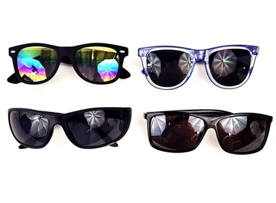 Adult Unisex Sunglasses Lot Of 4 Assorted Styles & Brands - Square Sport/Wrap - Image 1 of 4