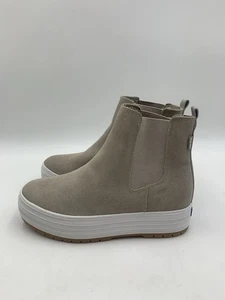 Keds Women's The Platform Chelsea Lug Sneaker, Taupe Suede, Size 6 - Picture 1 of 13