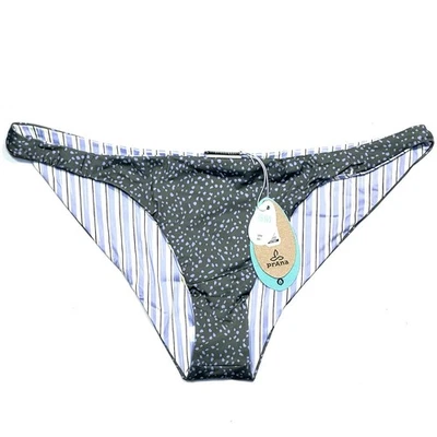 Parte inferior de bikini de natación reversible PRANA para mujer Elina verde con manchas del ejército (precio de venta sugerido por el fabricante $55) Foto 1 de 2