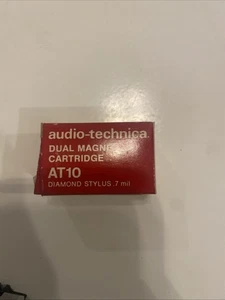 Vintage:  Audio Technica AT-10 Dual Magnet Phone Cartridge Diamond Stylus .7ml - Picture 1 of 5