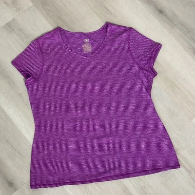 Top Athletic Works para mujer ropa deportiva a rayas moradas talla XL  Foto 1 de 4