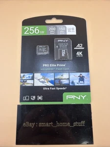 PNY 256GB PRO Elite Prime 4K Class 10 U3 V30 A2 microSDXC Flash Memory Card - Picture 1 of 2