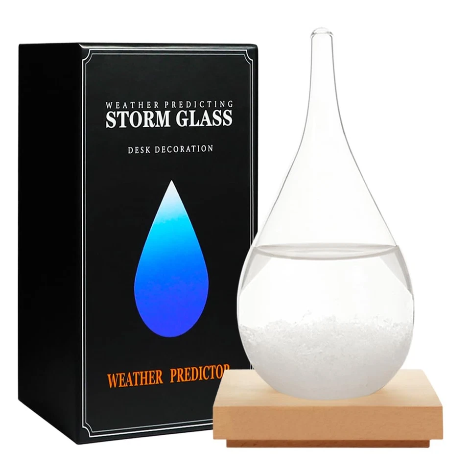 Sturmglas Wettervorhersage tropfenförmige Wettervorhersageflasche Heimbüro Sc... - Bild 1 von 4