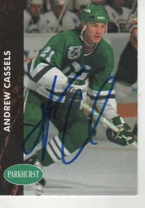 ANDREW CASSELS FIRMADO 1992-93 PARKHURST #285 - HARTFORD WHALERS - Imagen 1 de 1