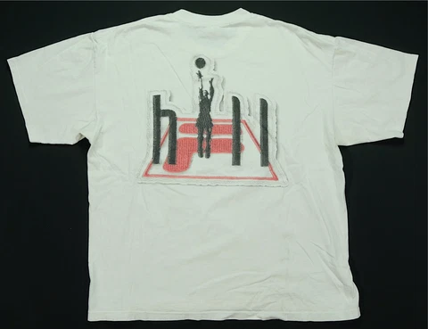 Rare VTG FILA Grant Hill Detroit Pistons Posterized T Shirt T Shirt 90s White XL Cover