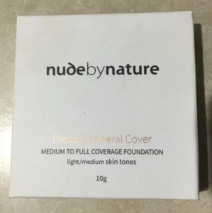 NUDE BY NATURE PRESSED MINERAL COVER LIGHT MED BRAND NEW IN BOX ALL SKIN TYPES - Picture 1 of 3