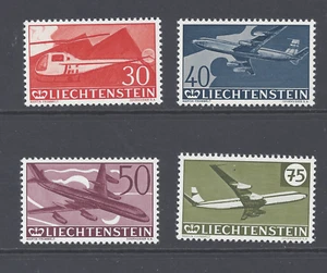 LIECHTENSTEIN 1960 30° ANNIVERSARIO DI FRANCOBOLLI PRIMI POSTA AEREA M.N.H. SG395/398 - Foto 1 di 2