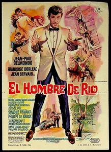 Póster Original de la Película Ese Hombre de Río 1964 Heraldo Español Jean-Paul Belmondo - Imagen 1 de 2