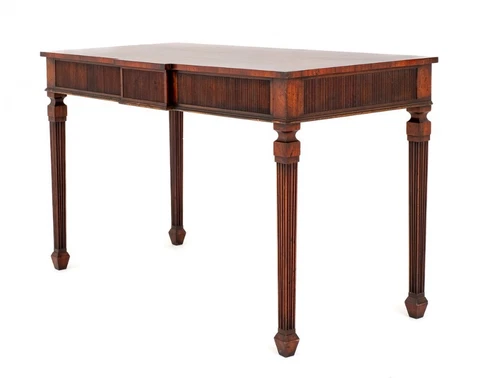 Georgian Console Table Mahogany Revival Inlay Cover