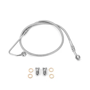 MOFUN 35" Stainless Steel Braided Upper Brake Line Kit For Harley FLS FLSTN ABS - Picture 1 of 5