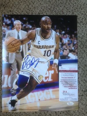 Autographed Golden State Warriors Tim Hardaway Signed 11X14 PHOTO JSA/COA - Image 1 of 3