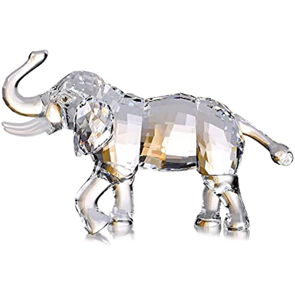 Estatuilla de elefante de la suerte de cristal colección adorno estatua decoración animal Foto 1 de 4