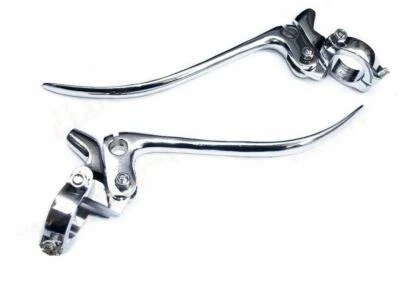 Juego de palancas de freno y embrague cromadas de 1" para Triumph Vintage BSA Ariel EC Foto 1 de 4