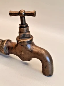 Antique Brass Keg Faucet Bar Wine Beer Keg Tap - Picture 1 of 13