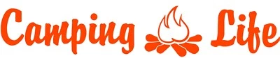 Camping Life Campfire Window Wall Decal Boat Trailer Truck Camper RV Cabin Tents - Image 1 of 4