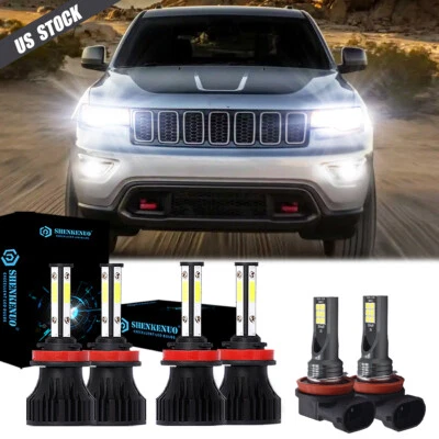 For Infiniti EX35 2008-2012 6000K 6X Front LED Headlight +Fog Light Bulbs Combo - Image 1 of 4