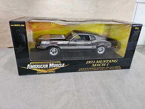 Ertl 1973 Mustang Mach1 Rare Black Chrome Chase Car / Read , Scale 1.18 - Picture 1 of 4