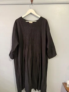 Meg by Design Black Linen Dress One Size - Picture 1 of 4