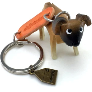 3D Animal Style Key Ring GREAT DANE Key Chain Leather Bag Belt Holder Fashion #3 - Picture 1 of 12