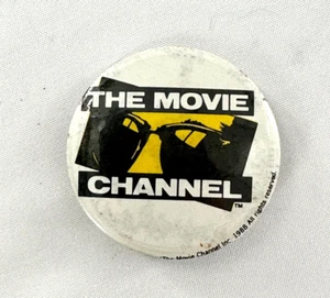 Vintage The Movie Channel Pin Back Button 1983 Retro Advertising Cable TV. - Picture 1 of 3