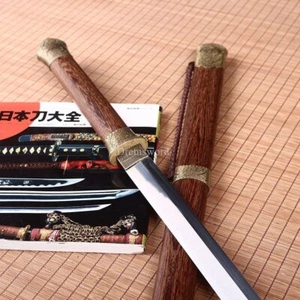 L6 Clay tempered Chokutō Katana Japanese Samurai Straight Sword Rosewood Saya - Picture 1 of 22
