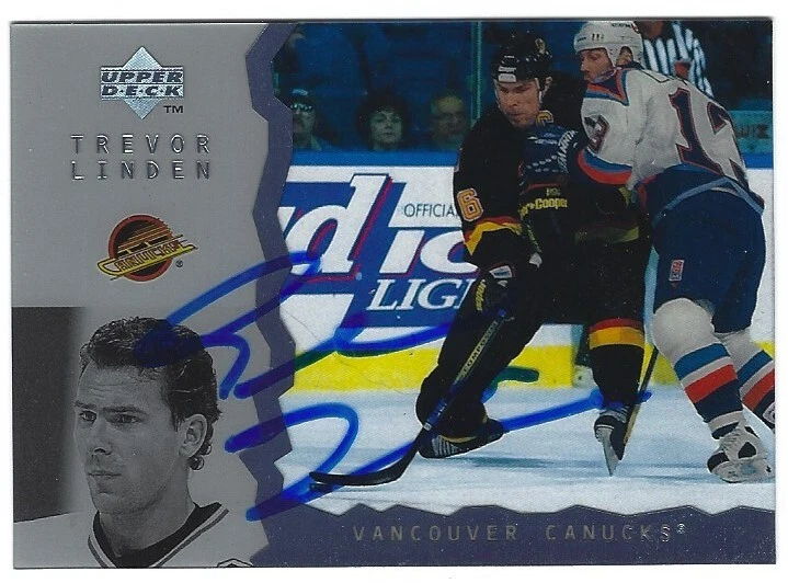 1997-98 Upper Deck Ice #70 Trevor Linden IP autograph signed card - Image 1 of 1
